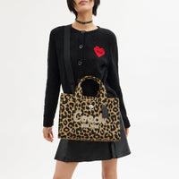 Thumbnail for Coach Cargo Tote with Leopard Print Leopard One Size