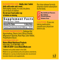 Thumbnail for Nature Made Vitamin C 1000mg with Rose Hips, Dietary Vitamin C Supplement for Immune Support, 60 Time Release Tablets, 60 Day Supply