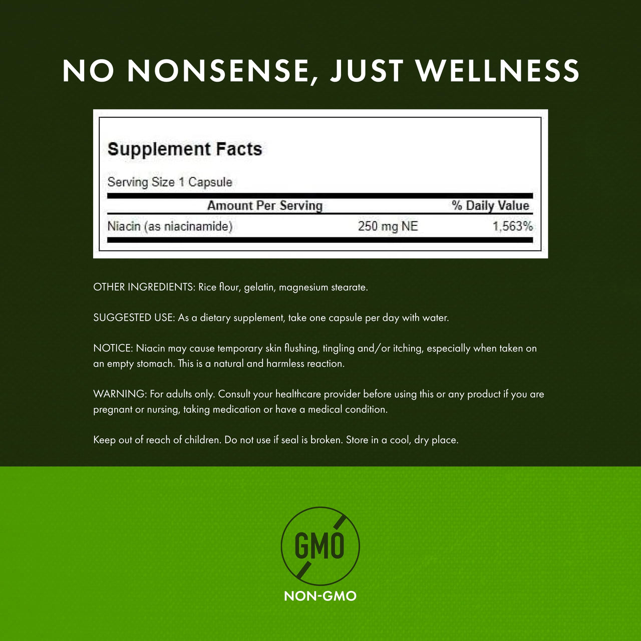 Swanson Niacinamide Vitamin B3 Supplement for Heart-Health-Conscious Adults Supporting Joint Health and Energy Production (250 Capsules, 250 mg Each)