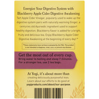 Thumbnail for Yogi Tea Organic Blackberry Apple Awakening Digestive Cider, 16 CT
