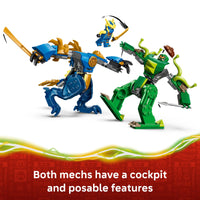 Thumbnail for LEGO NINJAGO Jay's Dragon Mech Fight Building Toy - Pretend Play Set for Boys & Girls, Ages 4+ - Includes 2 Minifigures - Gifts for Birthdays - 71853