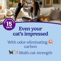 Thumbnail for Fresh Step Clumping Cat Litter, Multi-Cat, Long Lasting Odor Control Kitty Litter with Activated Charcoal, Low Dust Formula, 14 lb