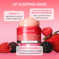 Thumbnail for LANEIGE Day and Night Berry Lip Duo Bundle: Lip Sleeping Mask & Lip Glowy Balm Bundle with Vitamin C, Murumuru Seed & Shea Butter, Antioxidants for Flaky Dry Lips