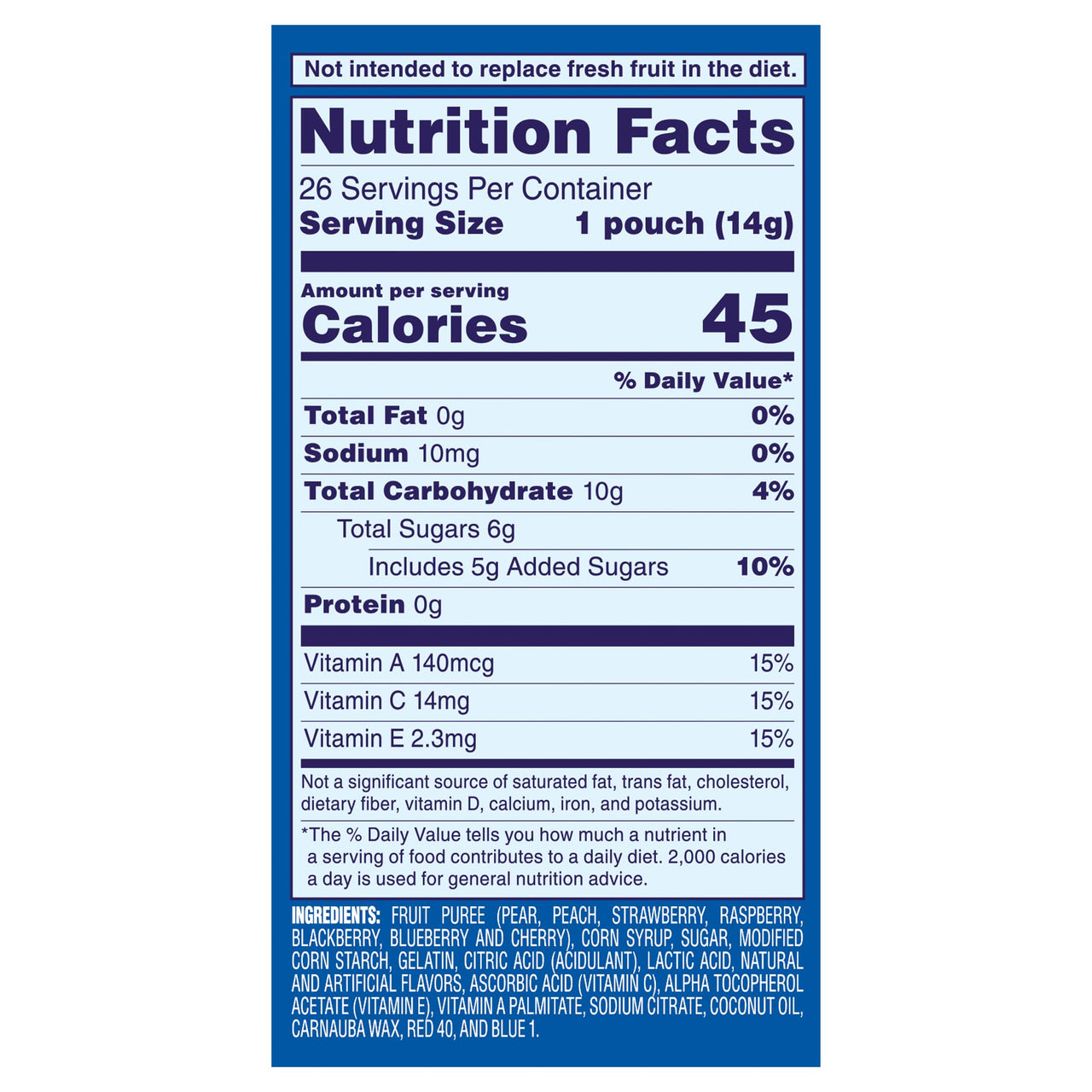 Welch's Fruit Snacks, Red, White & Blueberry, Great Snack for Summer Celebrations, Bulk Pack, Variety Pack, Individual Single Serve Bags, 0.5 Ounces (Pack of 26)