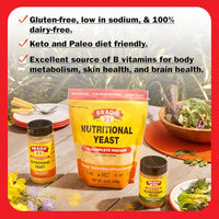 Thumbnail for Image 4 of Bragg Nutritional Yeast Roasted Garlic Seasoning - (6 Pack) 3 oz