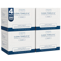 Thumbnail for Clean Skin Club Clean Towels XL®, 100% USDA Biobased Face Towel, Disposable Face Towelette, Eczema Association Accepted, Makeup Remover Dry Wipes, Ultra Soft, 50 ct per pack, 4 Packs, 200 Ct Total