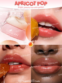 Thumbnail for SHEGLAM Hydra Jelly Pocket Lip Jam Hydrating Nourishing Lip Gloss Moisturizing Lip Makeup-Apricot Pop