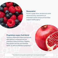 Thumbnail for Youtheory Resveratrol Advanced Antioxidant Formula - Premium Antioxidant Supplement with Super-Fruit Blend - Contains ResVida - Dairy, Soy & Gluten Free - 160 Tablets