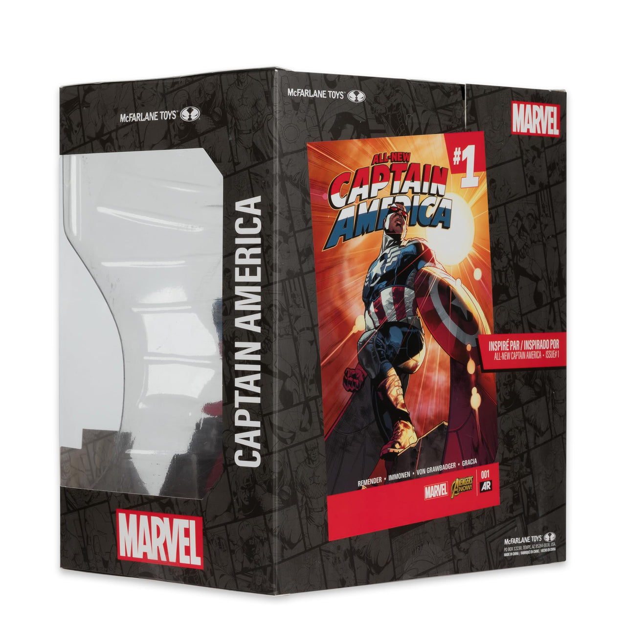 McFarlane Toys - Marvel Captain America 1:10th Scale Collectible with Scene (All-New Captain America #1)