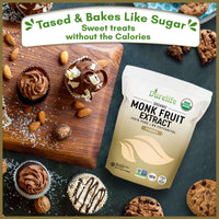 Thumbnail for Durelife Organic 100% Pure Monk Fruit sweetener, No Erythritol, Monkfruit Extract Powder, USDA organic NON-GMO Project Verified, Keto Certified, OU kosher No Fillers Zero Calorie Sugar Substitute 5 OZ