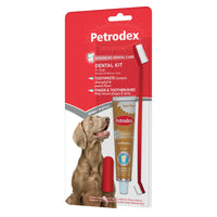Thumbnail for Petrodex Dental Care Kit for Dogs and Puppies, Cleans Teeth and Fights Bad Breath, Reduces Plaque and Tartar Formation, Enzymatic Tooth Brushing Kit, Peanut Flavor, 2.5oz Toothpaste + Toothbrush
