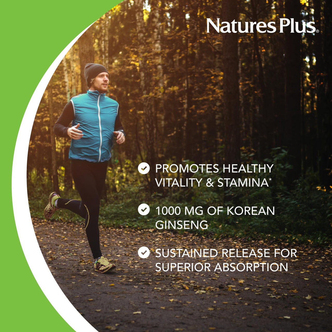 NaturesPlus Herbal Actives Korean Ginseng - 30 Extended Release Tablets - Supports Energy & Endurance - Vegan, Gluten Free - 30 Servings