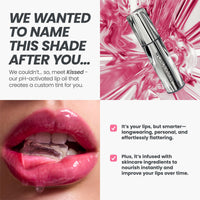 Thumbnail for Wonderskin Lip Oil Rehab Serum - Color Changing Lip Oil from Clear to Pink - PH-activated, Non-sticky & Hydrating Tinted Serum for Dry Lips (Kissed)