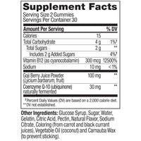 Thumbnail for OLLY Daily Energy Gummy, Caffeine Free, Vitamin B12, CoQ10, Goji Berry, Adult Chewable Supplement, Tropical Flavor - 60 Count