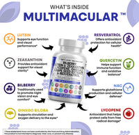 Thumbnail for Clean Nutra Eye Vitamins with Bilberry Lutein and Zeaxanthin Supplements Lycopene 40mg Resveratrol Grape Seed Astaxanthin for Eyes - Eye Care Health Support Eye Vitamin and Mineral Supplement