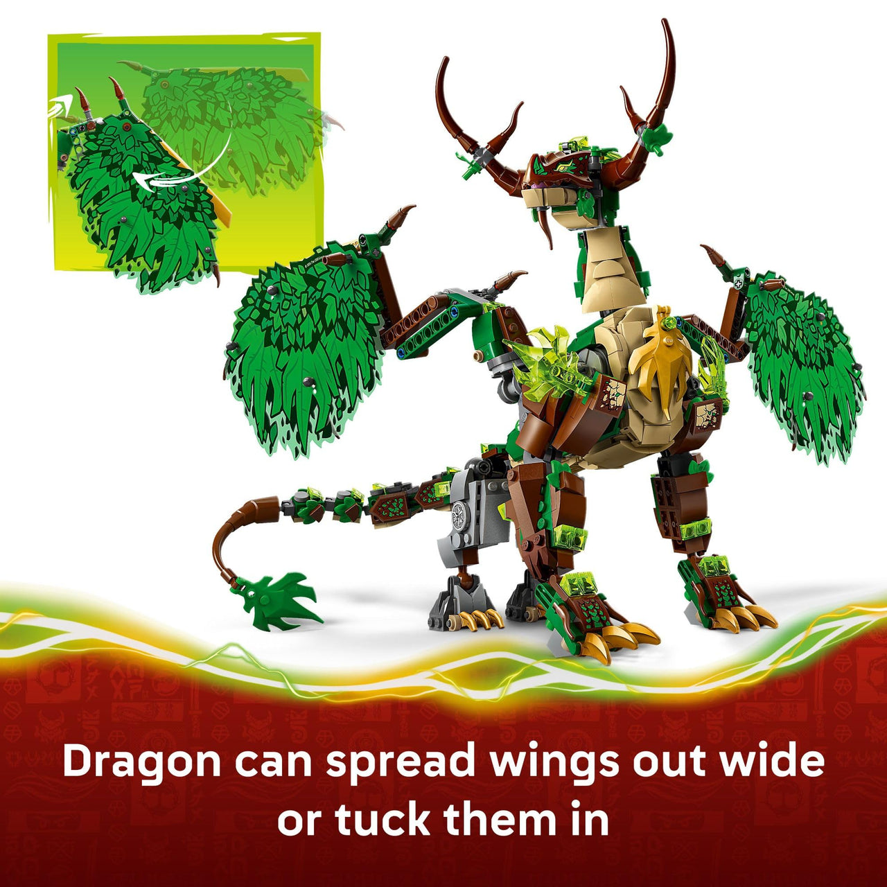 LEGO NINJAGO The Dragon of Life Building Toy for Boys & Girls - Poseable Dragon Toy Figure & Playset for Kids, Ages 9+ - W/Mini Mech & 8 Minifigures for Pretend Play - Gift Idea for Birthdays - 71859
