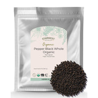 Thumbnail for Starwest Botanicals Organic Whole Black Pepper - Black Peppercorns for Grinder Refill, Sourced from India, Sri Lanka, & Vietnam, Certified Kosher, Non-GMO - Bulk 1 lb Bag