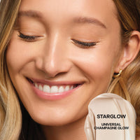 Thumbnail for Saie Glowy Super Gel Lightweight Illuminator, Starglow Duo - Luminizer for Glowing Skin, Wear Alone or Under Makeup - Includes Full Size (1 fl oz) + Mini (0.5 fl oz)