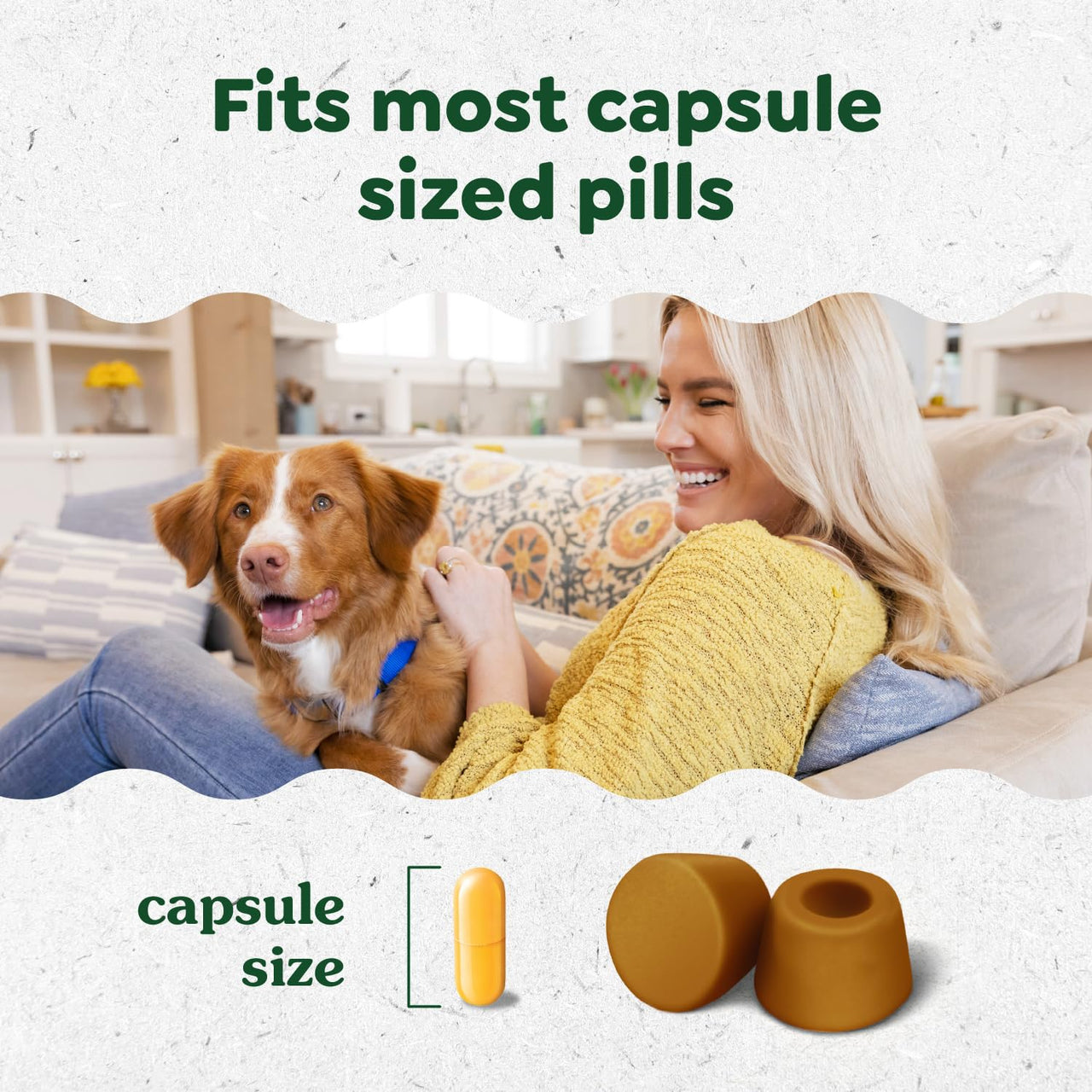 Greenies Pill Pockets for Dogs Large Size, Dog Treat Pouch for Capsule Medication, Peanut Butter Flavor, (6) 7.9 oz. Pouches