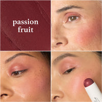 Thumbnail for Julep Skip The Brush Cream to Powder Blush Stick - Passion Fruit - Blendable and Buildable Color - 2-in-1 Blush and Lip Makeup Stick