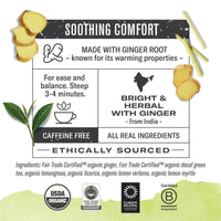 Thumbnail for Numi Organic Ginger Lemon Decaf Tea, 16 Green Tea Bags with Ginger Root and Lemongrass