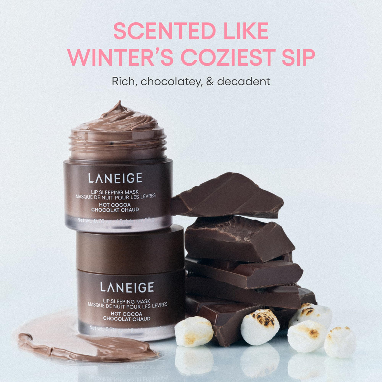 LANEIGE Lip Sleeping Mask, Hot Cocoa: Nourishing Overnight Lip Treatment with Vitamin C, Shea & Murumuru Butter for Hydrating Dry, Flaky Lips