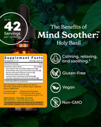 Thumbnail for Herb Pharm Mind Soother: Holy Basil: Liquid Kava Supplement to Support Calm & Relaxation, Stabilizing Support for Nervous System, Made with Noble Kava & Lavender Flower, Vegan, Gluten-Free, 1 oz*