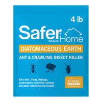 Thumbnail for Safer Home Diatomaceous Earth 4 lb Organic OMRI DE - Cockroach Killer Indoor Home, Bed Bug Killer, Kills Fleas, Ants, Silverfish, Earwigs & Crawling Insects