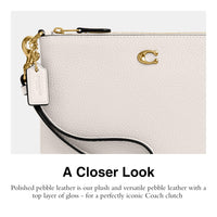 Thumbnail for COACH Polished Pebble Leather Small Wristlet