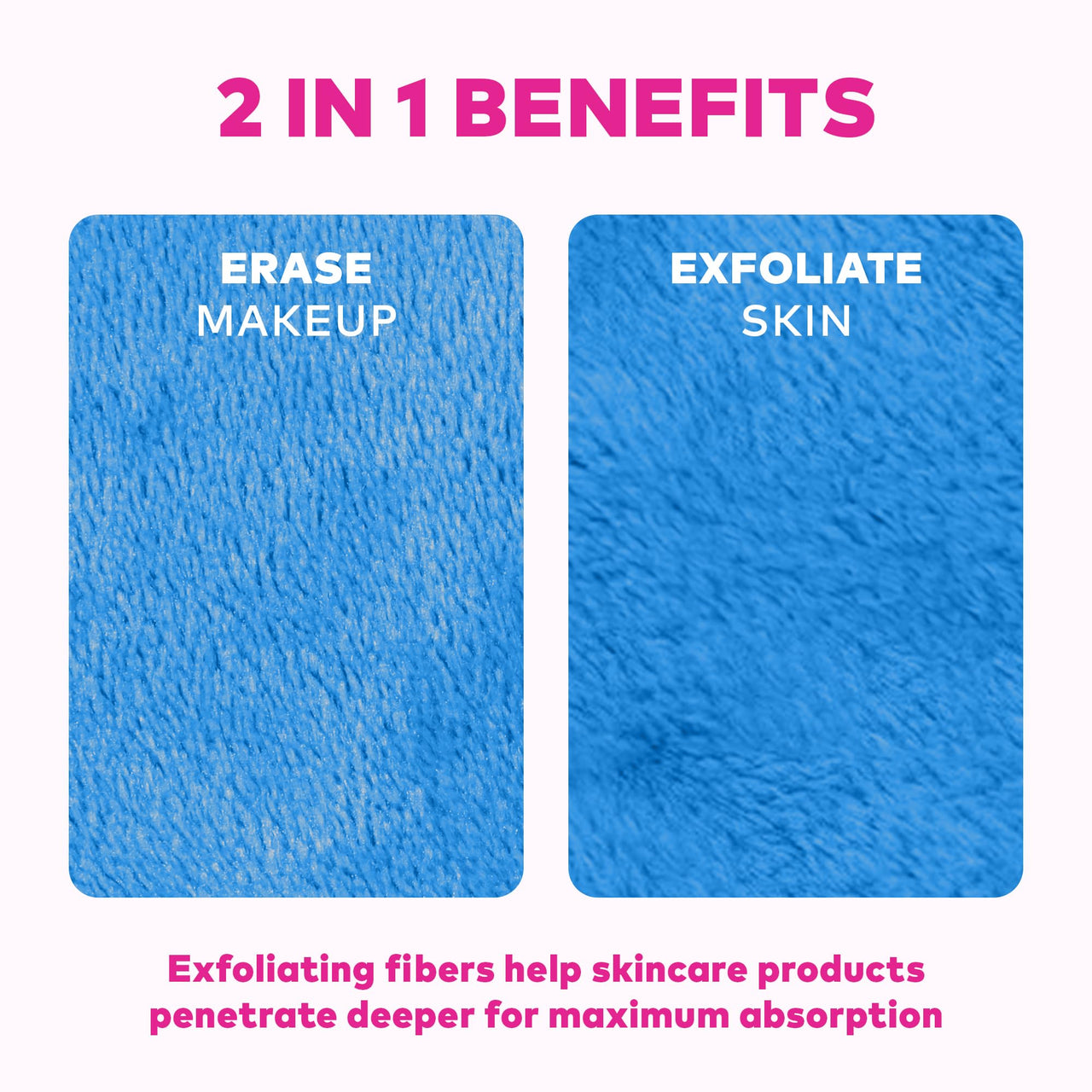 The Original MakeUp Eraser PRO, Effortlessly Remove All Makeup Using Only Water, Including Waterproof Mascara, Eyeliner, Foundation, Lipstick, Sunscreen,and More! Berry Blue, 1ct