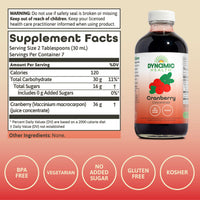 Thumbnail for Dynamic Health Pure Cranberry Juice Concentrate, Unsweetened, Natural Antioxidant Support, No Added Sugar, 8 Fl oz