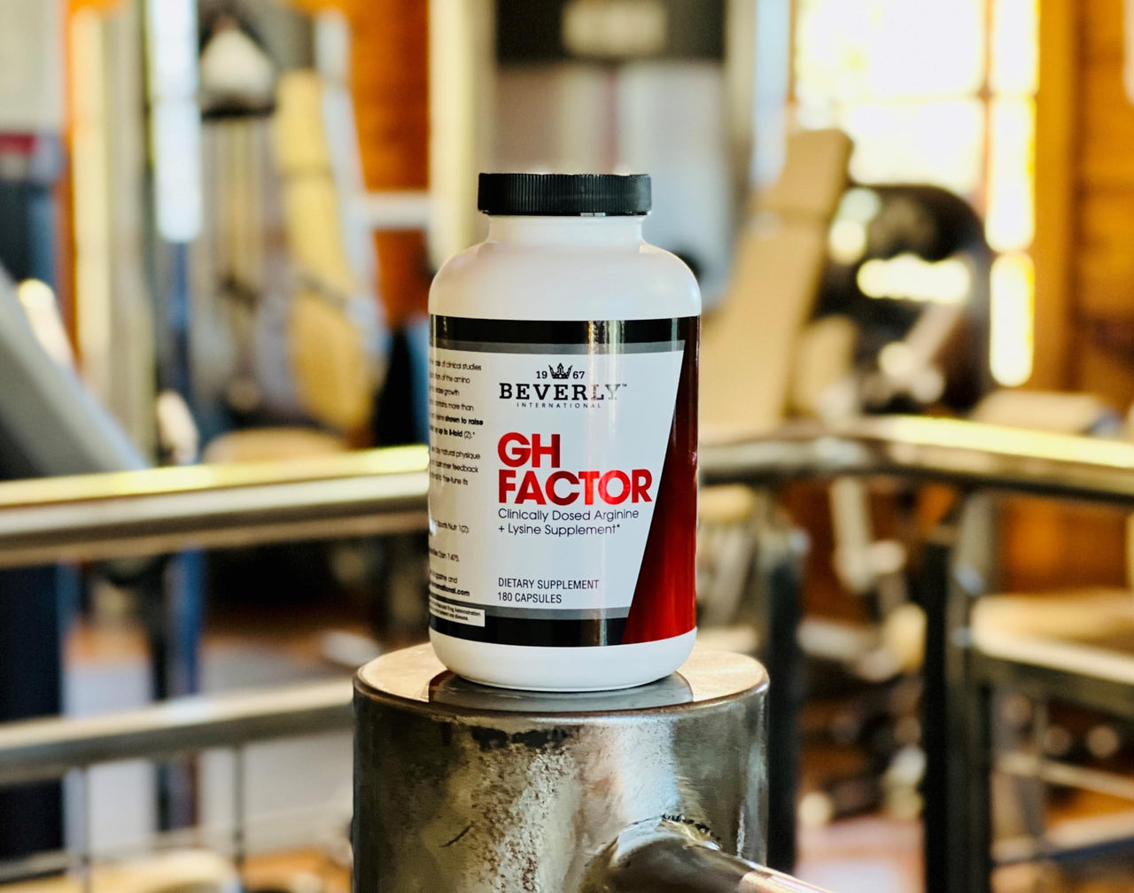 Beverly International GH Factor, 180 Capsules. Raise Levels by Up to 8-Fold. Clinically Dosed Arginine + Lysine Supplement. P.M. Growth Promoter for Men & Women. Revitalize Your Physique.
