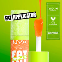 Thumbnail for NYX PROFESSIONAL MAKEUP Fat Oil Chillz, Moisturizing, Shiny and Vegan Tinted Lip Gloss - Citrus Chiller (Sheer Orange)