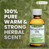 Thumbnail for De La Cruz Eucalyptus Essential Oil, 100% Pure Steam Distilled Eucalyptus Globulus, Eucalyptus Oil, Eucalyptus Essential Oil for Diffuser, 2 FL OZ, Aromatherapy, Tree Oil (1 Bottle)