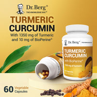 Thumbnail for Dr. Berg (Only 2 Per Day) Turmeric Supplement with Black Pepper (BioPerine) - 1350 mg Turmeric Curcumin Supplement with 95% Curcuminoids – Turmeric Curcumin with Black Pepper – 60 Turmeric Capsules