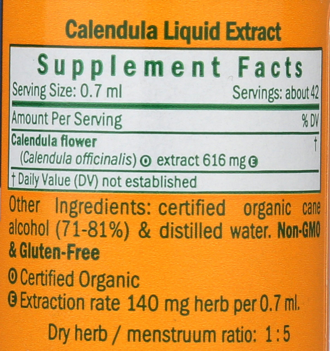Herb Pharm Certified Organic Calendula Liquid Extract for Minor Pain Support - 1 Ounce