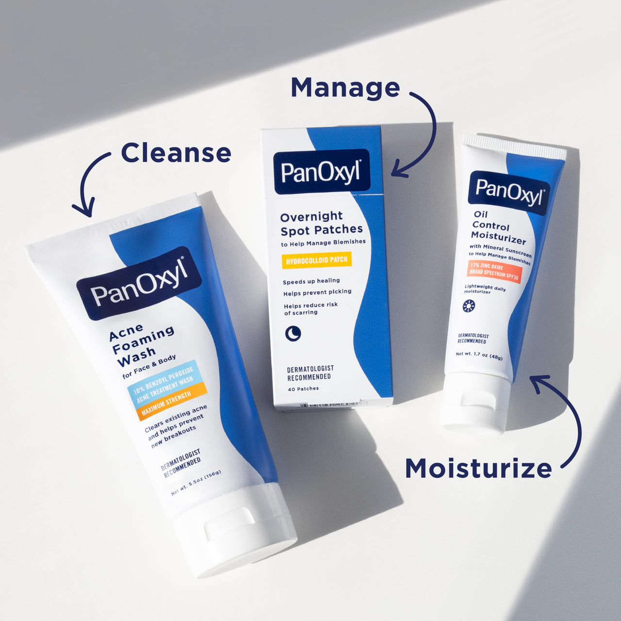 PanOxyl 10% Benzoyl Peroxide Acne Foaming Wash, Maximum Strength, Daily Acne-Fighting Face & Body Cleanser, Face Wash to Clear, Treat and Prevent Acne Pimples and Stubborn Breakouts, 5.5 Oz, Pack of 2