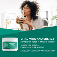 Thumbnail for Vimergy Wild Blueberry Powder (120g) & Spirulina Powder (135g) Bundle