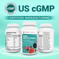 Thumbnail for Dr. Berg Kids Chewable Multivitamins (NOT Sweetened w/Sugar) - Daily Multivitamin for Kids That Includes 20 Nutrients & Trace Mineral Complex - Mixed Berry Chewable Vitamins for Kid - Brown Wafers