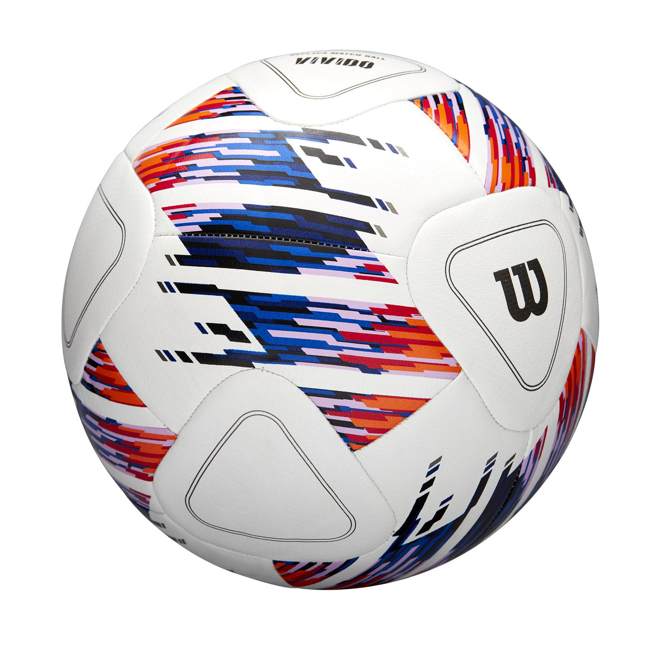 WILSON NCAA Vivido Replica Soccer Ball - Size 4, White/Orange/Purple