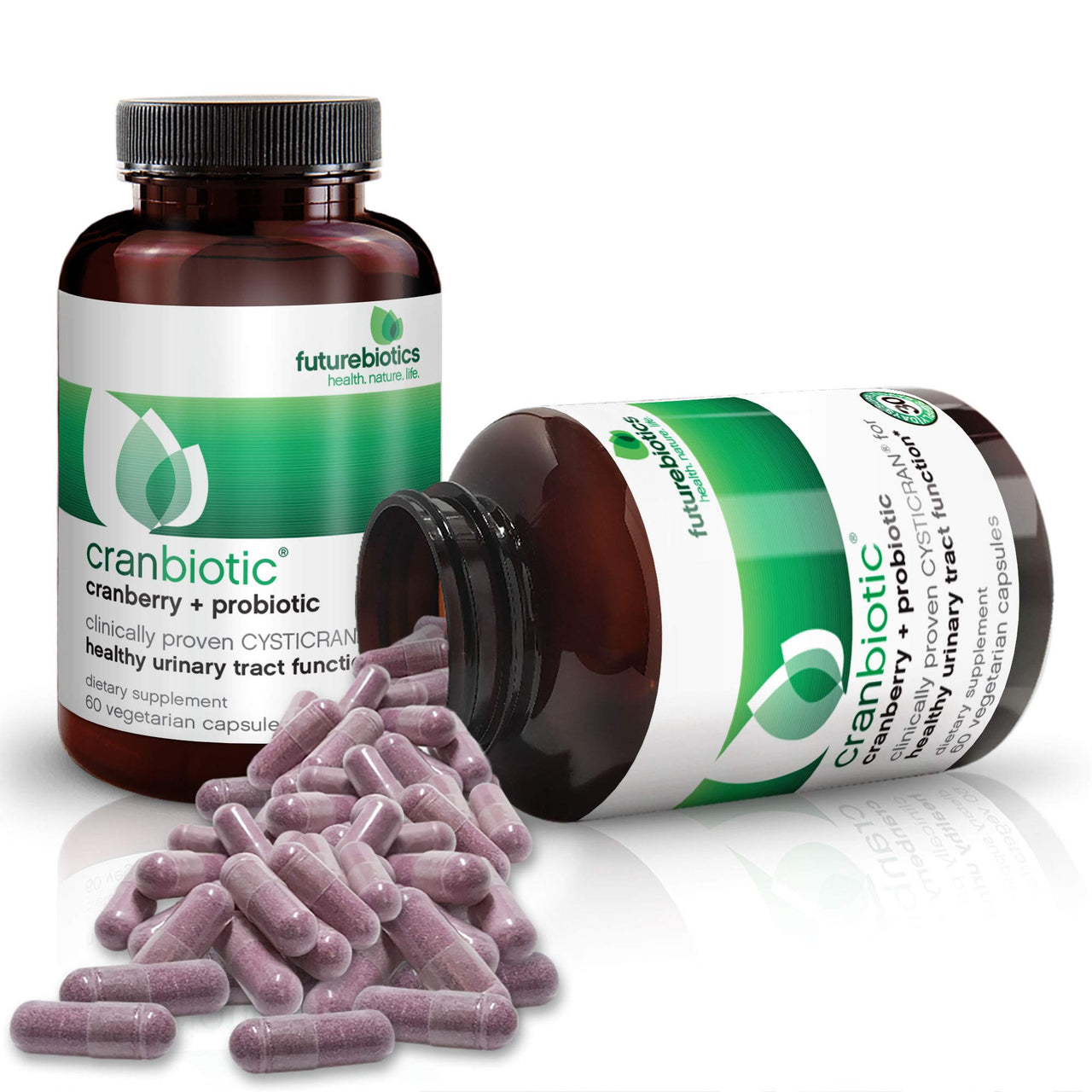 Futurebiotics CranBiotic Sugar-Free Cranberry + Probiotic, 60 Vegetarian Capsules