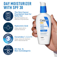 Thumbnail for CeraVe AM Face Moisturizer with SPF, PM Face Moisturizer & Hydrating Face Wash Skin Care Routine for Morning & Night | Travel Size Toiletries | 3oz Lotion + 3oz Lotion + 3oz Cleanser