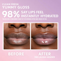 Thumbnail for COVERGIRL Clean Fresh Yummy Lip Gloss, Sheer, Natural Scents, Vegan Formula - 200 Laugh-Vender, 0.33 fl oz