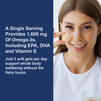Thumbnail for Carlson - Elite Omega-3 Gems, 1600 mg Omega-3 Fatty Acids Including EPA and DHA, Norwegian, Wild-Caught Fish Oil Supplement, Sustainably Sourced Omega 3 Fish Oil Capsules, Lemon, 130 Softgels