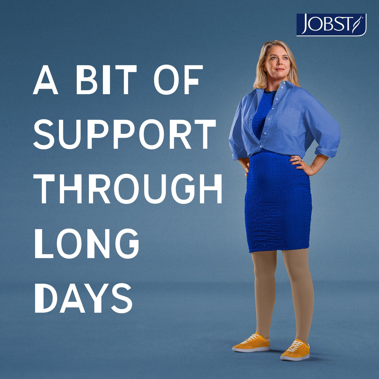 JOBST Relief 15-20 mmHg Compression Stockings, Knee High, Closed Toe, Beige, Medium