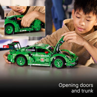 Thumbnail for LEGO Technic Porsche 911 GT3 R Rexy AO Racing Car Building Toy for Boys & Girls - Car Toy W/Realistic Steering & 6-Cylinder Engine for Kids & Auto Fans, Ages 11+ - Gift Idea for Birthdays - 42224