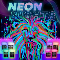 Thumbnail for neon nights Glow in The Dark | Luminescent | Phosphorescent | Self-Luminous Paint - Set of 8