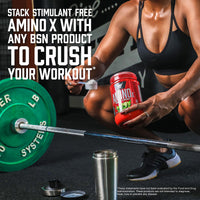 Thumbnail for BSN Amino X Muscle Recovery & Endurance Powder, BCAAs, 10 Grams of Amino Acids, Keto Friendly, Caffeine-Free, Support Endurance, Zero Sugar, Fruit Punch, 30 servings, 15.34 Ounce (Packaging May Vary)