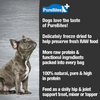 Thumbnail for PureBites+ Hip & Joint Freeze Dried Dog Treats, 5 Ingredients, Made in USA, 3oz