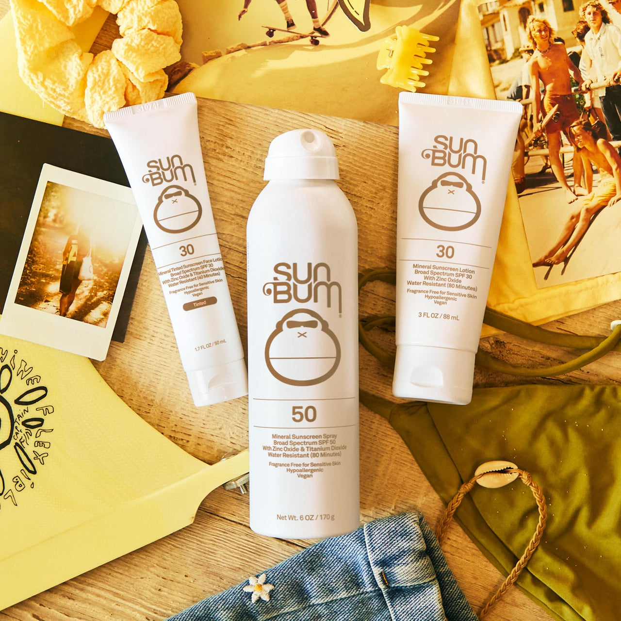 Sun Bum Mineral SPF 50 Sunscreen Body Spray - Water-Resistant Broad Spectrum Moisturizing Sunscreen with Vitamin E - Hawaii 104 Act Compliant (Made without Octinoxate & Oxybenzone) - 6 oz